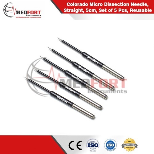Colorado Micro Dissection Needle Straight 5cm (Set Of 5)REUSABLE Premium Quality
