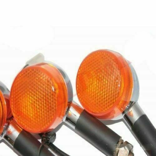 Pour royal enfield T.Oiseau Classique Avant + Arrière Ambre Clignotant Set 12V - Photo 2/10