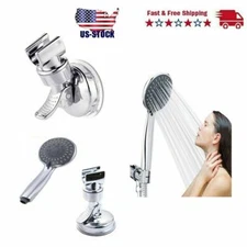 Adjustable Bracket Suction Shower Head Handset Holder & Hand Held Shower Head