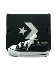*NEW* Toddler Baby CONVERSE Chuck Taylor All Star Canvas Low Black (7J235) 👍