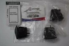 3 Pack - MGI SpeedWare LED Marine Rocker Switches 12V 20A - SPST Latching On-Off