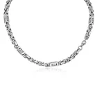 Men's Necklace Silver Stainless King's Chain 0 1/4in 750 White Gold 18K K5633D