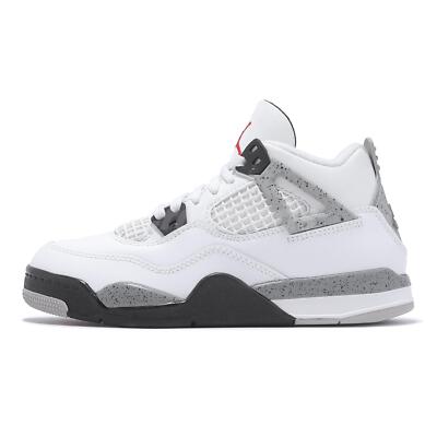 Nike Air Jordan 4 Retro PS AJ4 White Cement 2025 Kids Preschool