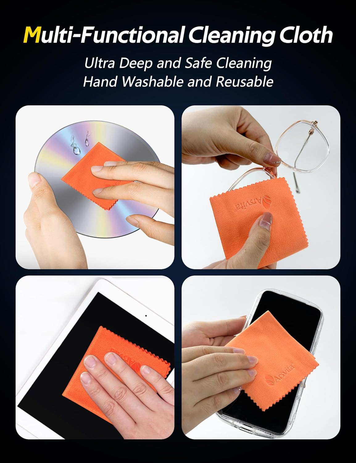 Arsvita VHS/VCR Head Cleaner, Video Head Cleaning Kit for VHS/VCR Players, Dry