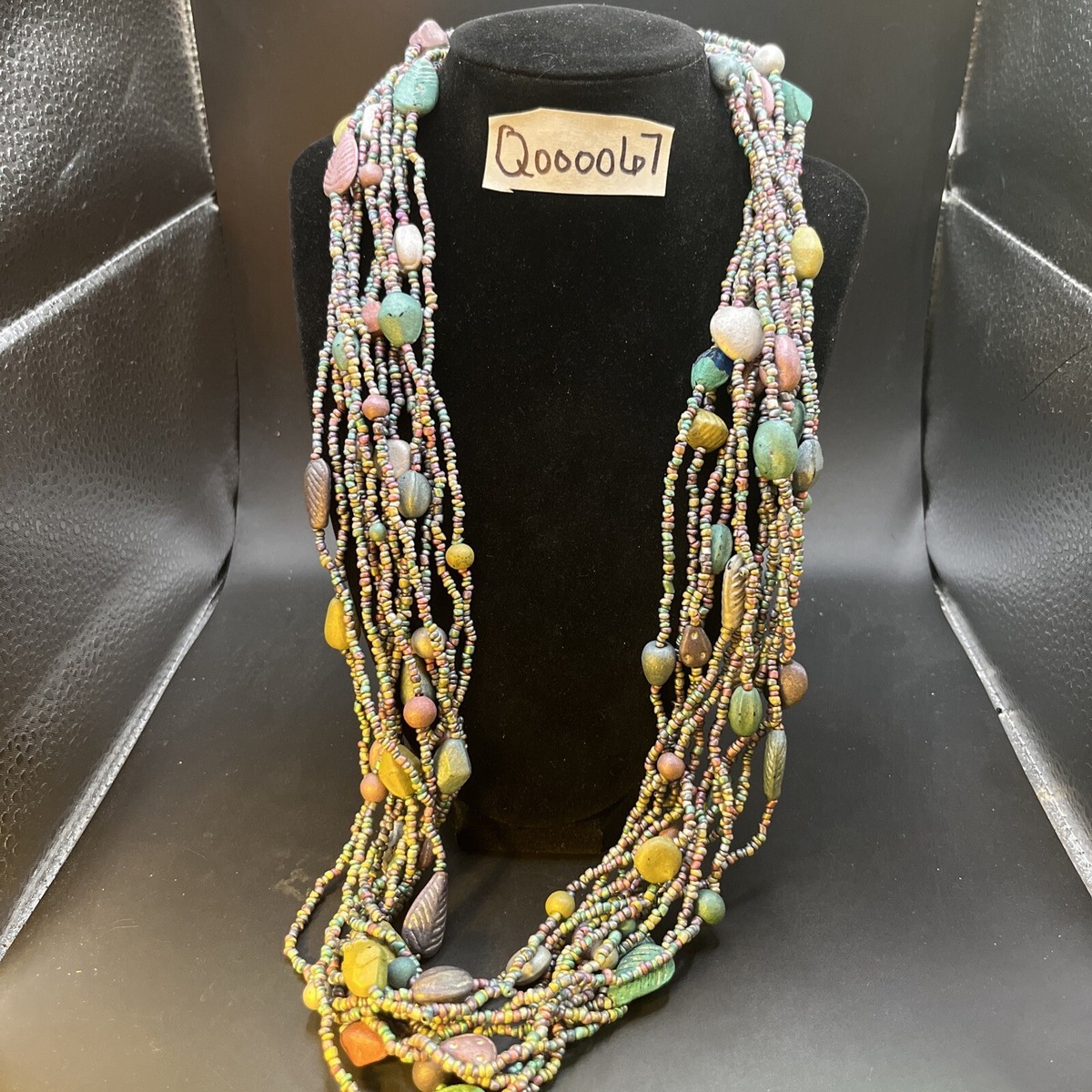 Multi Strand Clay Bead Necklace