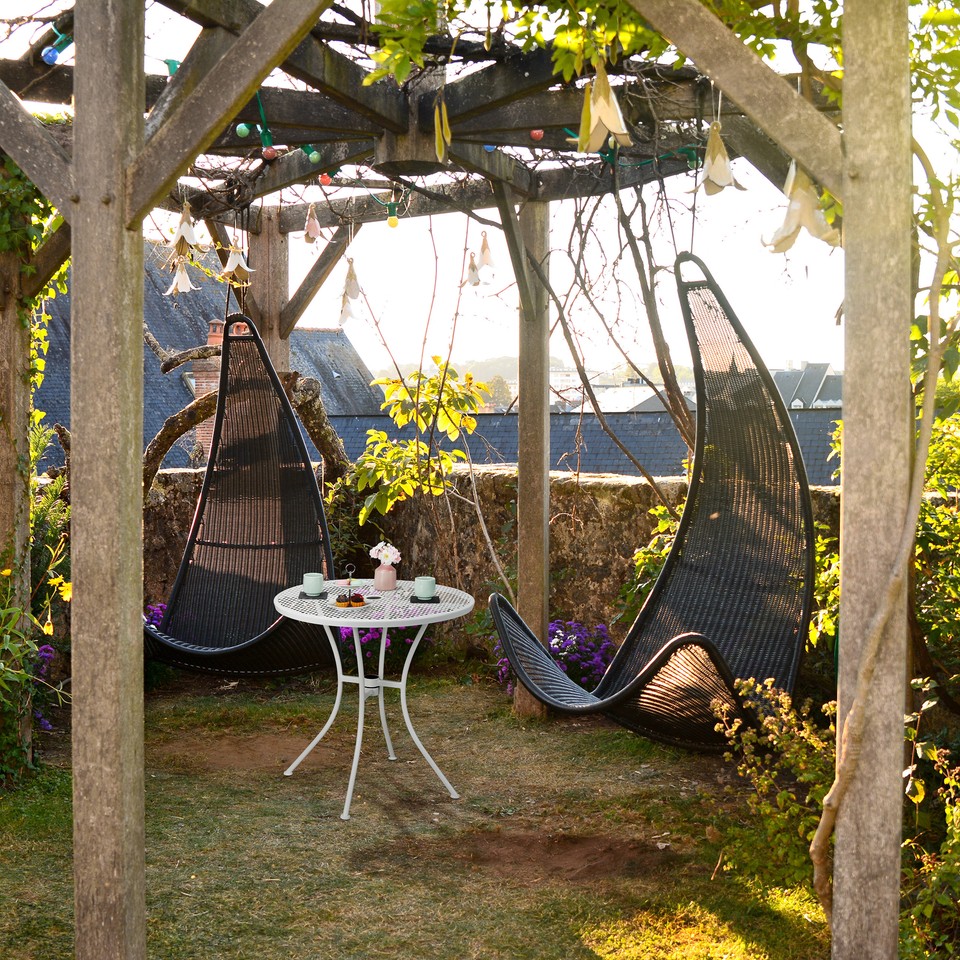 Table de jardin Table de balcon blanche Table métal extérieur Table de
