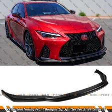For 2021-25 Lexus IS300 IS350 V3 CTM Design Matt Black Front Bumper Lip Splitter