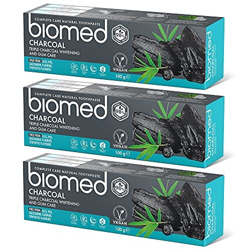 Biomed Charcoal Natural Toothpaste for Triple Whitening and Gum Care 100 g