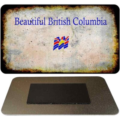 British Columbia Rusty Blank Magnet Fridge Refrigerator Home Kitchen Decoration