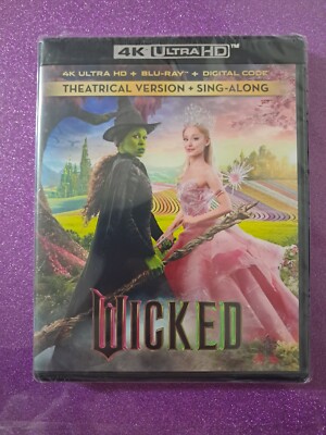 NEW - Wicked - 4K Ultra HD + Blu-ray + Digital 2025 - Free SHipN!