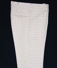 Vtg 70s Plaid golf disco Retro 30 X32 Slacks double knit High Rise flare cuff