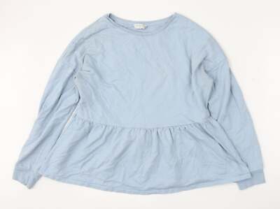 Matalan Damen Sweatshirt blau Baumwollmischung Größe M