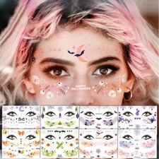 Cartoon Tattoo Sticker Halloween Face Stickers Body Art Temporary Tattoo Cute