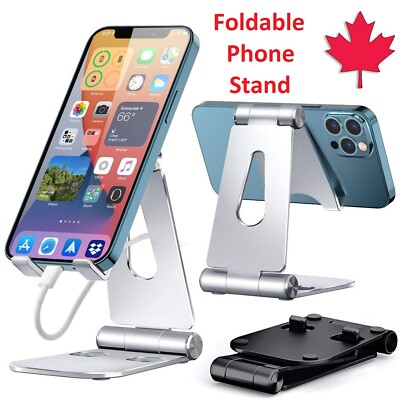 Adjustable Folding Cell Phone Stand Holder Mount Desk Dock For iPhone  Samsung