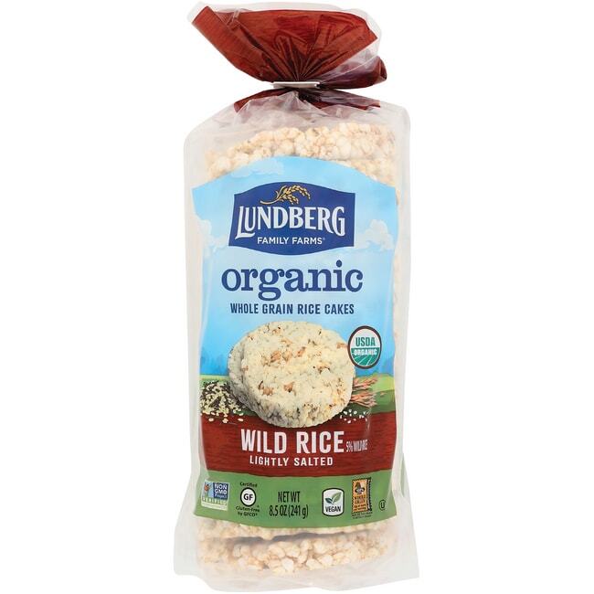 Органические цельнозерновые рисовые лепешки Lundberg Family Farms — дикий рис, упаковка 8,5 унций