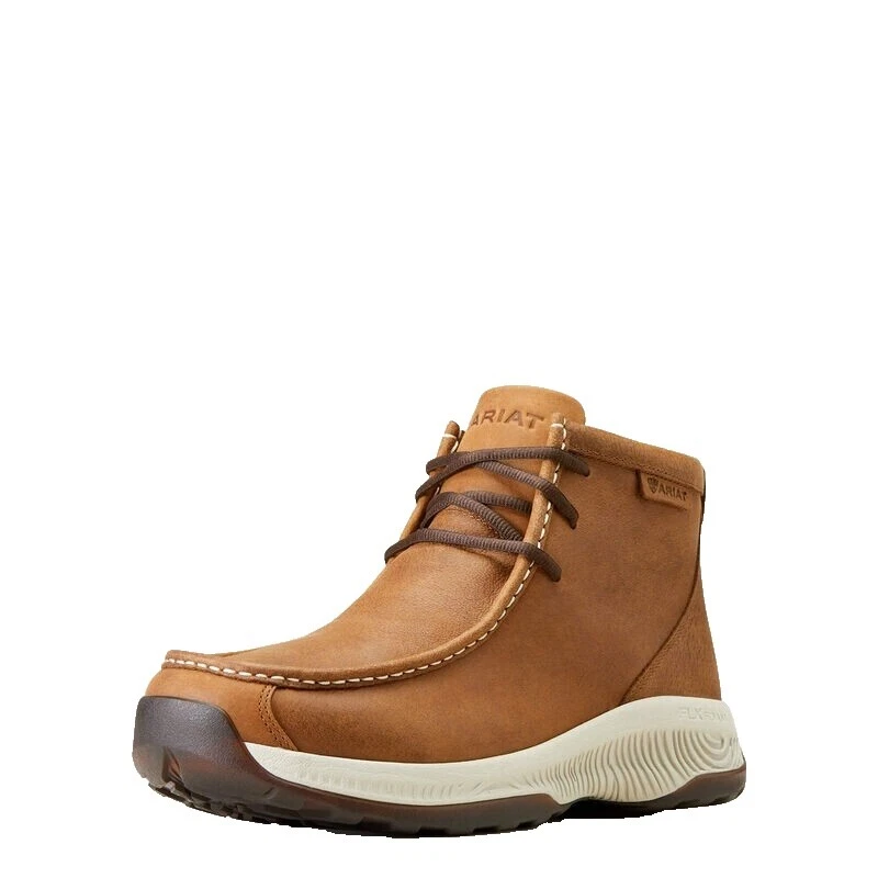 Brown Leather Upper Solid Casual Shoes for Men