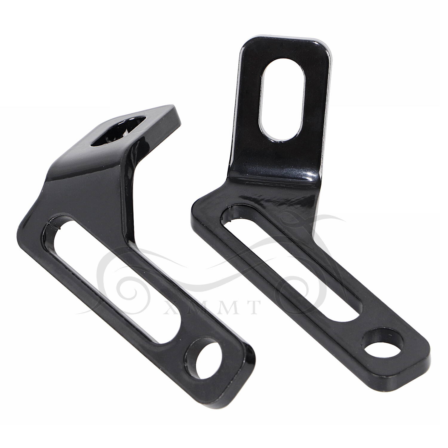 Pair Black Rear Tie Down Brackets For Harley Touring Street Road Glide