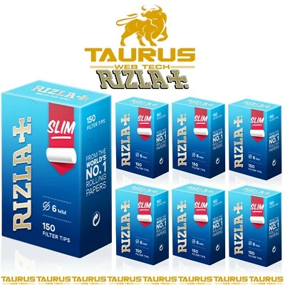 7500 x RIZLA SLIM 6mm Cigarette Filter Tips Tobacco Rolling Smoking UK FREE P&P