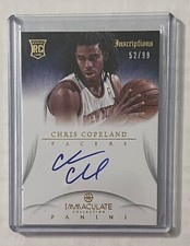 CHRIS COPELAND ROOKIE /99 AUTOGRAPH 2012-13 PANINI IMMACULATE INDIANA PACERS RC