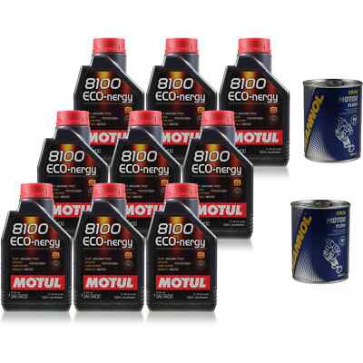9L Motoröl Motul 8100 Eco-nergy 5W30 2x MANNOL Motor Flush ADDITIV