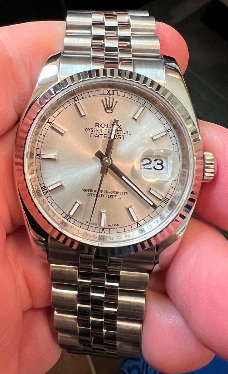 Rolex 116234 silver shop dial