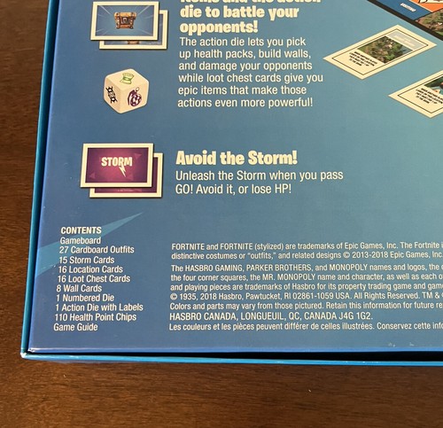 CIB Monopoly Fortnite Edition Board Game Original EUC - Picture 5 of 7