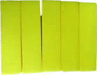 SB Neon Manicure or Pedicure Nail Emery Buffer Blocks 5 PACK YELLOW