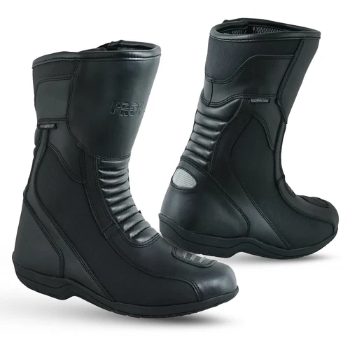 Mens Waterproof Leather Touring Boots Motorbike Motorcycle Riding Armoured Shoes