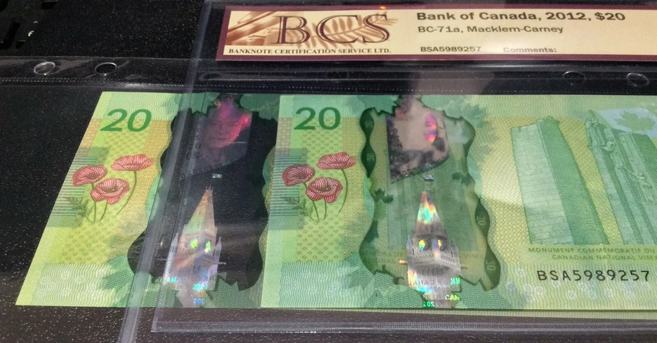 BCS CERT-COLOR VARIEDADE Coloração Exclusiva Azul Verde nas Costas somente Canadá 2012 - Imagem 3 de 4