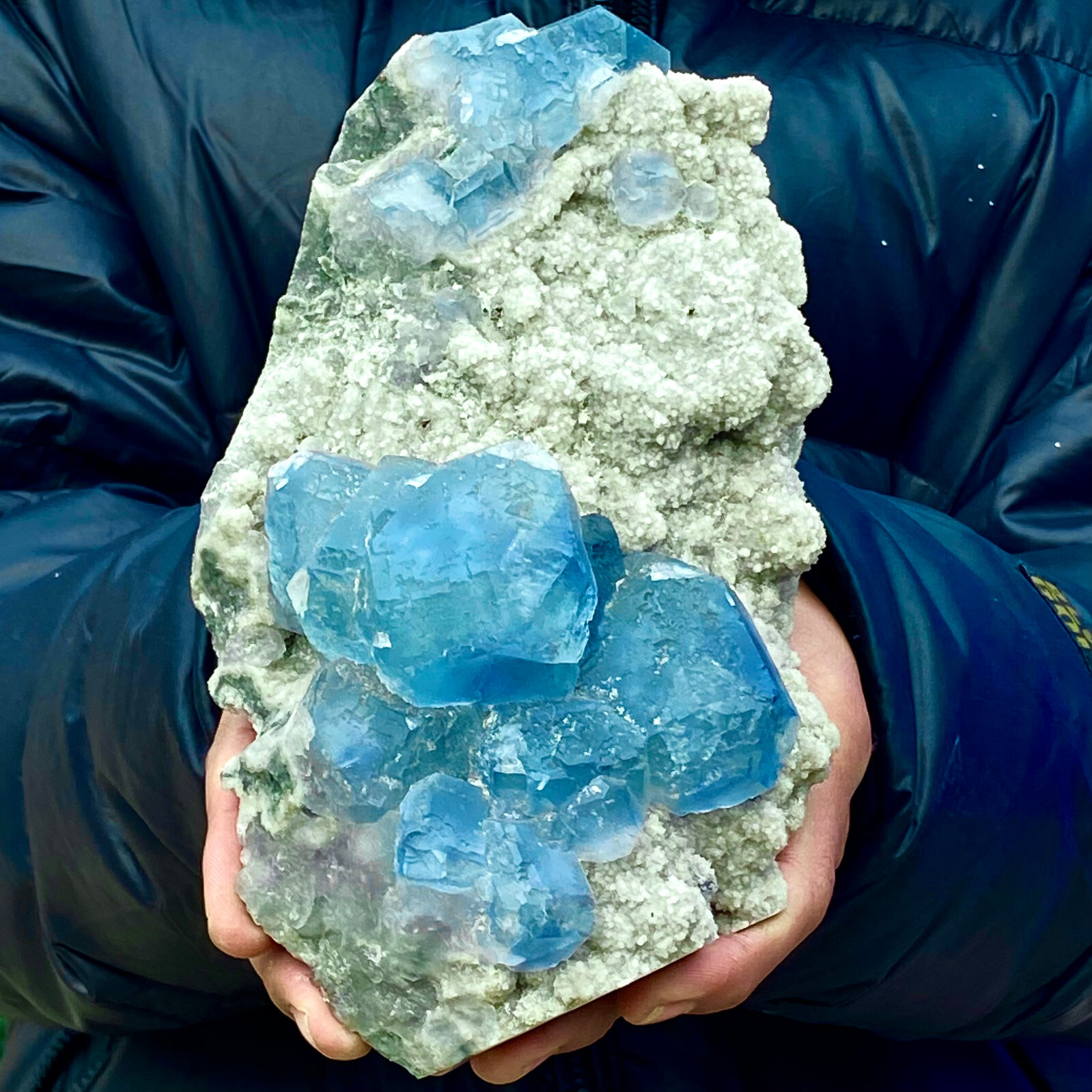 3.16LB Natural Green Fluorite Mineral Specimen for Healing & Collection