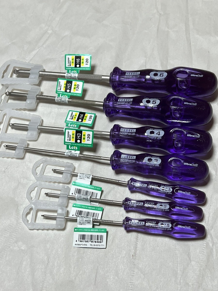 VESSEL hexagon driver wrench hex B-5400BP 7 piece set power grip
