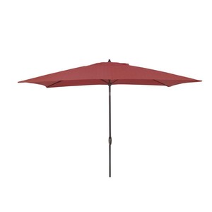 Hampton Bay Market Patio Umbrella 10 Ft X 6 Ft Rust Resistant Aluminum Frame Red Ebay