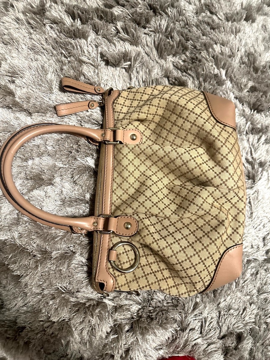 GUCCI Sukey Diamante Canvas Top Handle Satchel Handbag | eBay