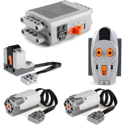 5pcs Power Functions Battery Box M Motor IR Receiver Controlled Set for LEGO