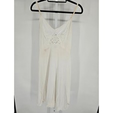 Vintage 1960s Sears Womens Sz 38 Tall length Nylon Nightie Nightgown White