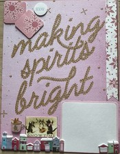 Premade Pink Christmas Scrapbook 8.5X11 Handmade Pgs. December Winter Jesus Snow