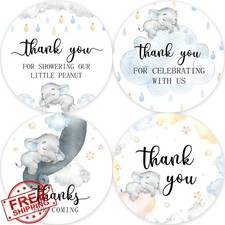 80 Elephant Baby Shower Thank You Stickers 2 Inch Favor Labels