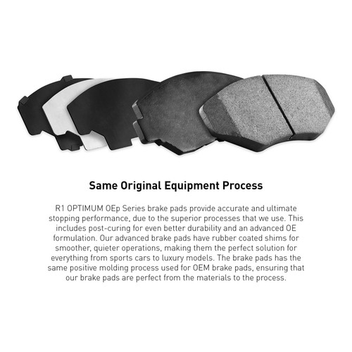 R1 Concepts Wduh2 59041 R1 Brake Rotors Carbon Coated W Optimum Oe Pads - Picture 6 of 8