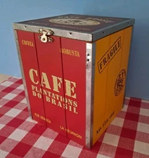 "Cafe Plantations Do Brasil" Wooden Coffee Box