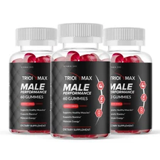 (3 Pack) Trion Max Gummies for Men ed, TrionMax Male Performance (180 Gummies)