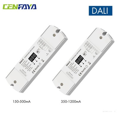 4CH Constant Current LED DALI Dimmer 150-500mA 350-1200mA PWM Digital Dimming