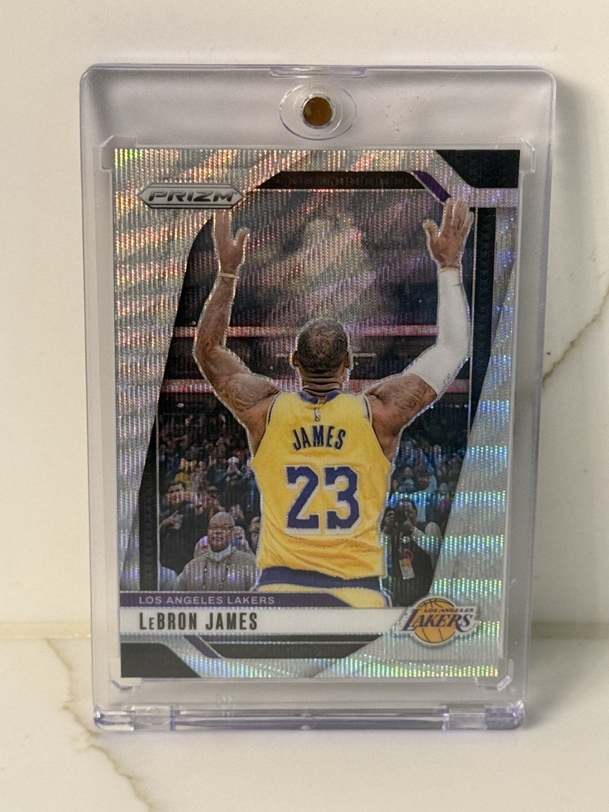 2024-25 Panini Prizm International LeBron James Silver Wave #130