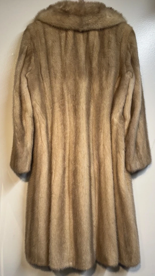 Casaco de vison vintage bege palomino tamanho pequeno loja de pele de campo liso NJ - Imagem 4 de 4