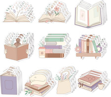 30 Pack Book Lover Sticky Notes Pads Memo Pad Back to School Gifts