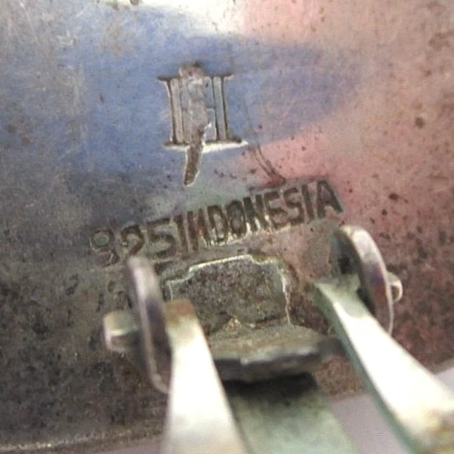 复古早期 John Hardy 夹式耳环大号蓬松方形 — 第 3/4 张图片