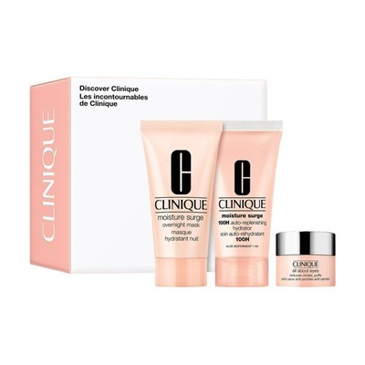 Clinique Moisture Surge 3 Piece Set - Mask, Eyes & Mositurizer, New Boxed Travel