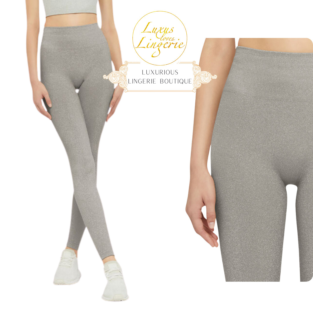 Fading Shine Leggings By Wolford L Titanium Shine Glitter Gloss Yoga Sport
