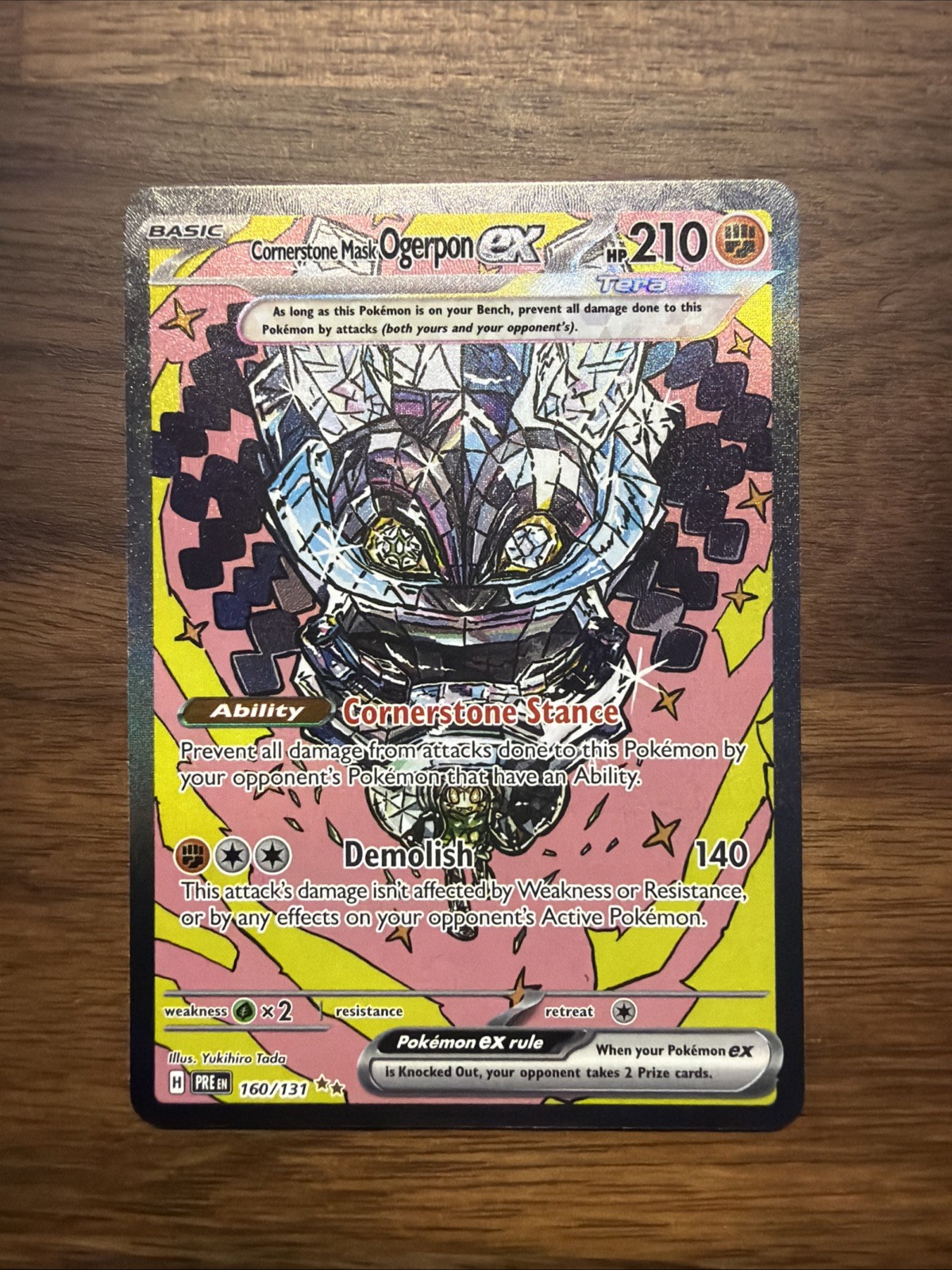 Pokemon SV: Prismatic Evolutions Cornerstone Mask Ogerpon ex 160/131
