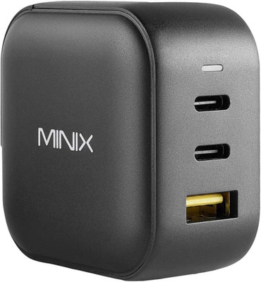 MINIX 66W Turbo 3-Port Gan Wandladegerät 2 X USB-C Schnellladegerät, 1 X USB-A S