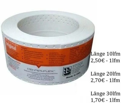 STRAIT-FLEX ORIGINAL Kantenschutz Eckschiene Trockenbau Gipskarton  